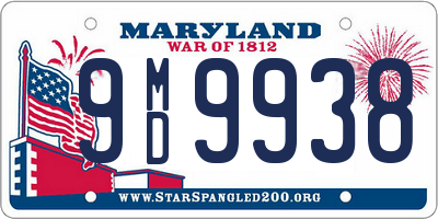 MD license plate 9MD9938