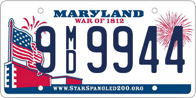 MD license plate 9MD9944