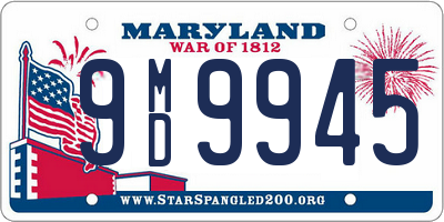 MD license plate 9MD9945