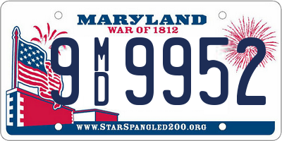 MD license plate 9MD9952
