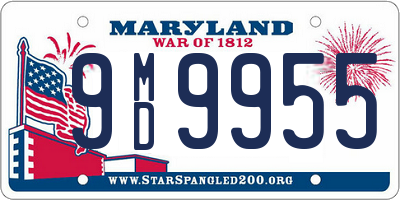 MD license plate 9MD9955