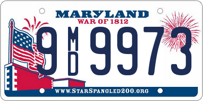 MD license plate 9MD9973