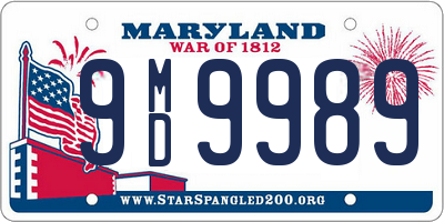 MD license plate 9MD9989