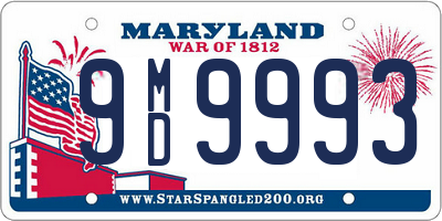 MD license plate 9MD9993