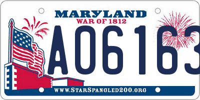 MD license plate A061630