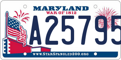 MD license plate A257957