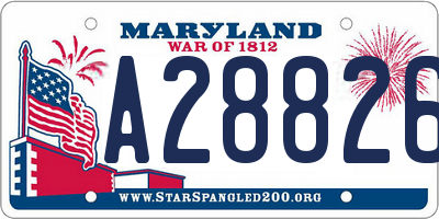 MD license plate A288267