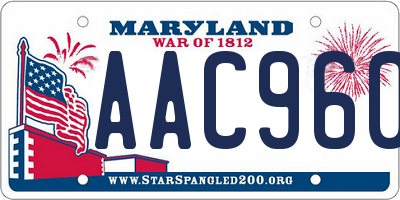 MD license plate AAC9603