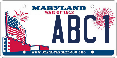 MD license plate ABC1