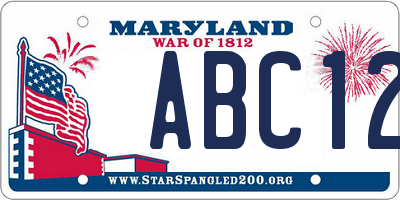 MD license plate ABC12