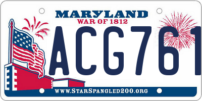 MD license plate ACG7615