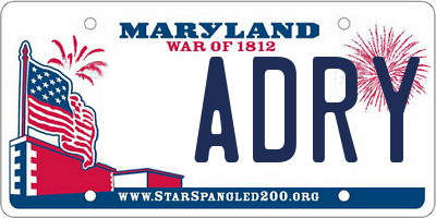 MD license plate ADRY