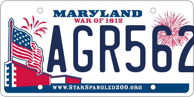 MD license plate AGR5627