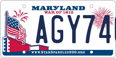 MD license plate AGY740