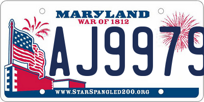 MD license plate AJ99795