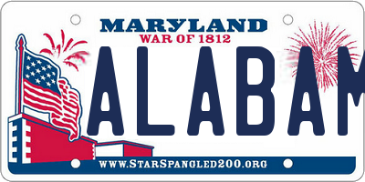 MD license plate ALABAMA