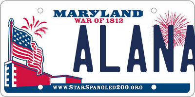 MD license plate ALANA