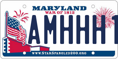 MD license plate AMHHH13