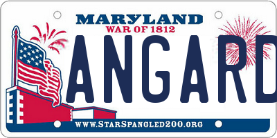 MD license plate ANGARDA