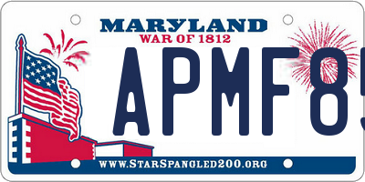 MD license plate APMF85