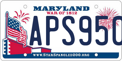 MD license plate APS9501