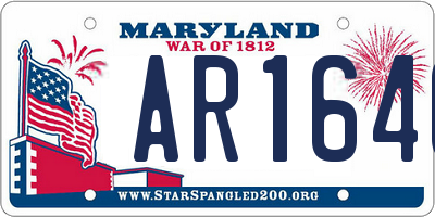 MD license plate AR164Q