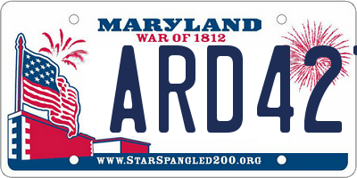 MD license plate ARD427