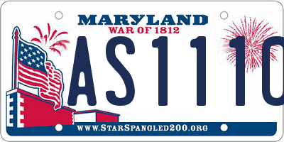 MD license plate AS11106