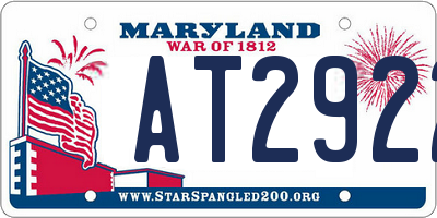 MD license plate AT2922