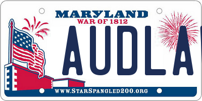 MD license plate AUDLAW