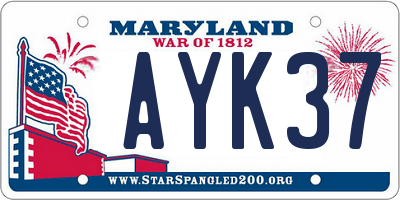 MD license plate AYK371