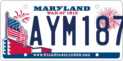 MD license plate AYM1878