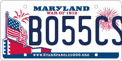 MD license plate B055CSG