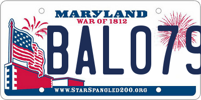 MD license plate BAL0799