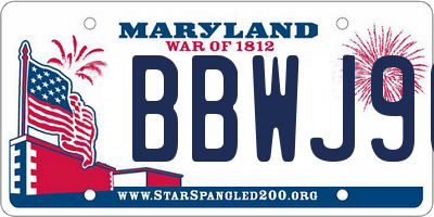 MD license plate BBWJ90