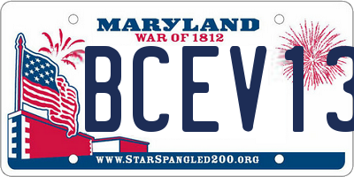 MD license plate BCEV132