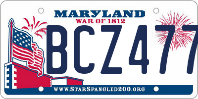 MD license plate BCZ4772