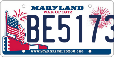 MD license plate BE51735