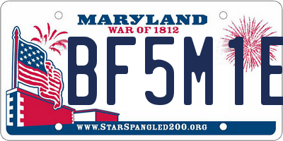 MD license plate BF5M1EX