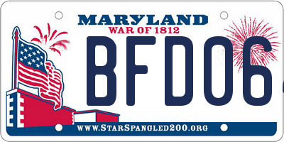 MD license plate BFD064