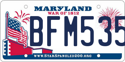 MD license plate BFM5351