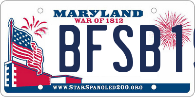 MD license plate BFSB19