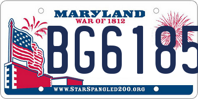 MD license plate BG61856