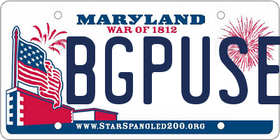 MD license plate BGPUSEY