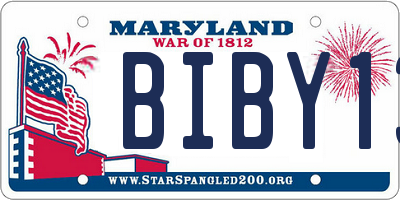 MD license plate BIBY13