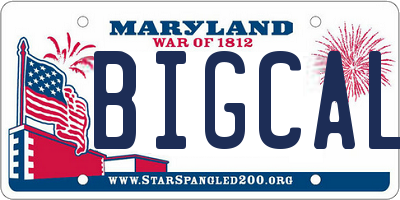 MD license plate BIGCALI