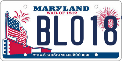 MD license plate BLO18T