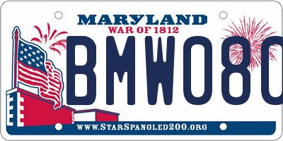 MD license plate BMW0807