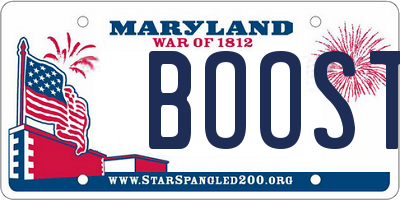 MD license plate BOOST