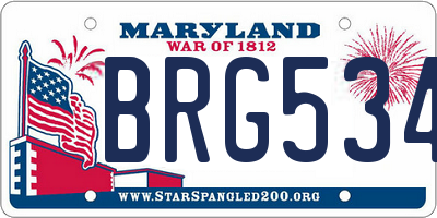 MD license plate BRG5342